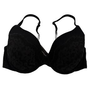 Victoria's Secret Body By Victoria Lined Perfect Coverage Lace Black Bra 34D